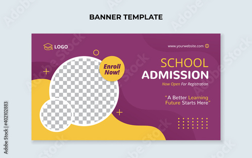 School admission web banner template