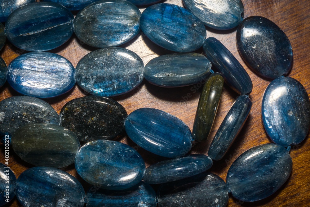 Kyanite oval shape beads