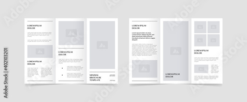 minimal style trifold brochure design 
