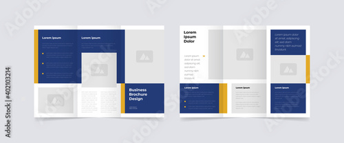 modern trifold business brochure design template