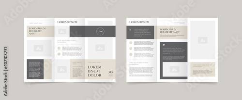 minimal style trifold brochure design 