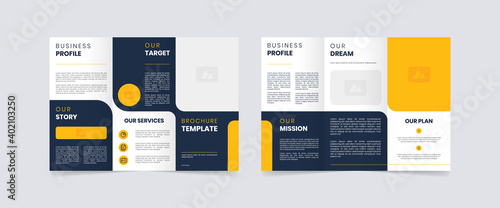 modern trifold business brochure design template