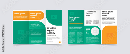 modern trifold business brochure design template