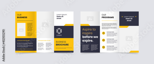 modern trifold business brochure design template