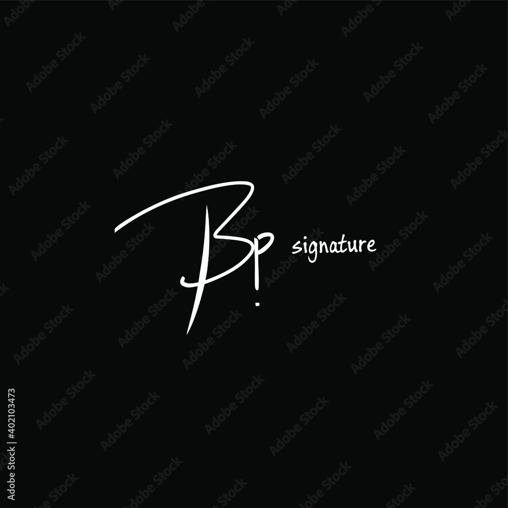 Bp hand handwritten logo for identity Bp hand handwritten logo for identity