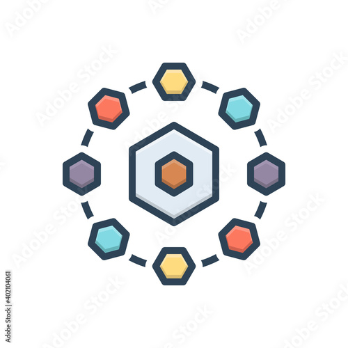 Color illustration icon for channel
