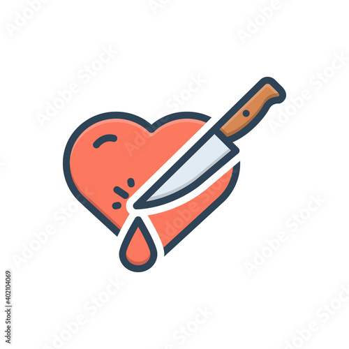 Color illustration icon for encounter