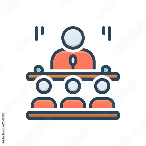 Color illustration icon for senate