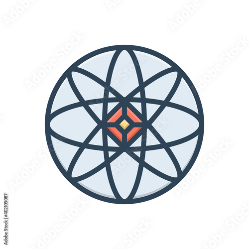 Color illustration icon for mess