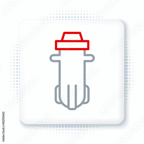 Line Water filter icon isolated on white background. System for filtration of water. Reverse osmosis system. Colorful outline concept. Vector.
