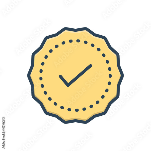 Color illustration icon for advantage 