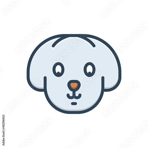 Color illustration icon for pet