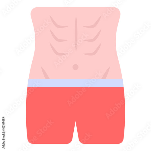 
Abs flat editable vector, 
