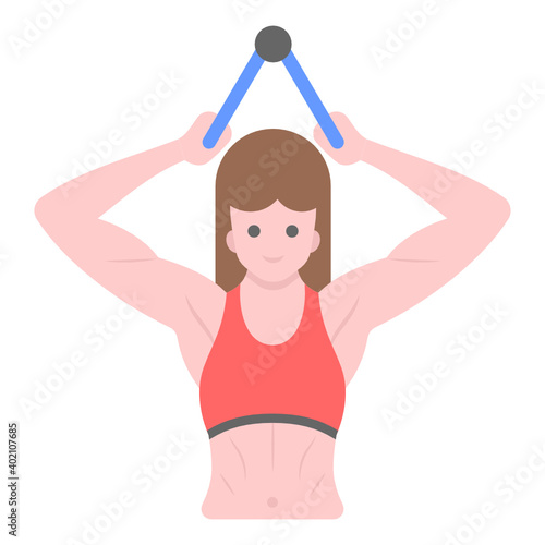 
Fitness flat trendy vector
