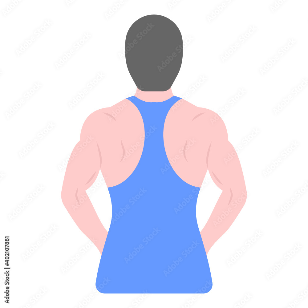 Fototapeta premium Bodybuilder flat editable vector, showing man avatar and fitness 