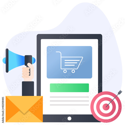 A chat assistant robot in flat concept icon