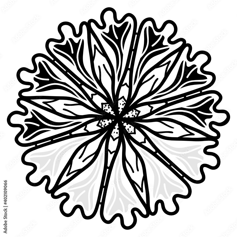 Fototapeta premium A linear design of flower icon, editable vector 