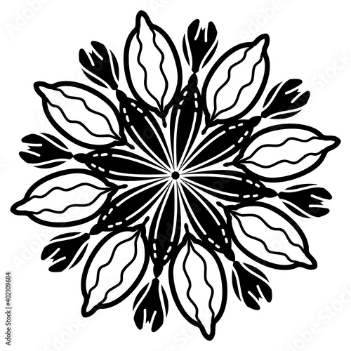  A linear design of flower icon, editable vector   © SmashingStocks
