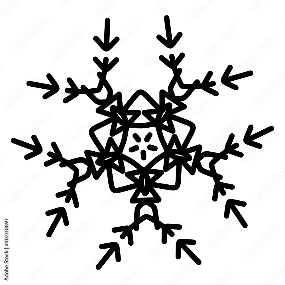 Snowflake icon in linear style, winter decorative pattern
Snowflake icon in linear style, winter decorative pattern