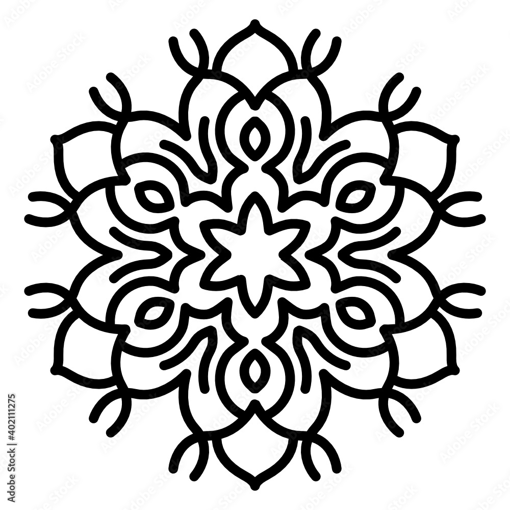 Snowflake icon in linear style, winter decorative pattern
Snowflake icon in linear style, winter decorative pattern