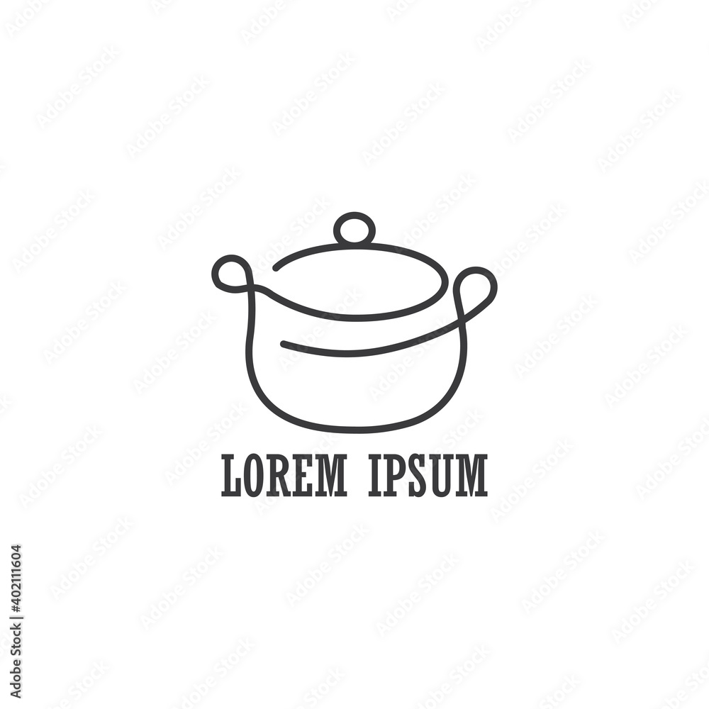 pot icon illustration outline design vector pot icon illustration outline design vector