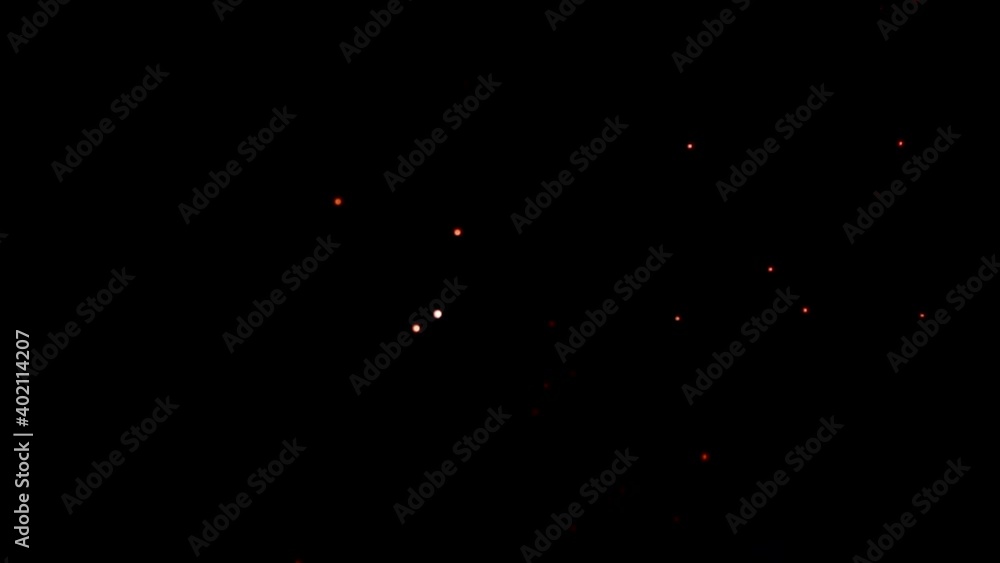 Red glitter explosion in dark background. Glowing Particles Red glitter explosion in dark background. Glowing Particles