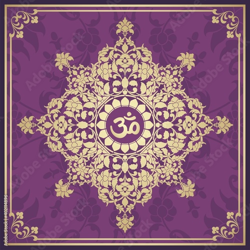 aum syllable , paisley design ,Hinduism , India	