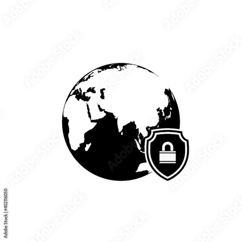 Internet security icon isolated on white background