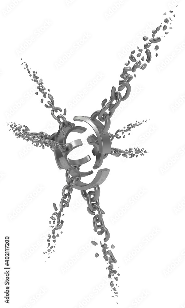 Fototapeta premium Shackle Chain Break Collar Rings