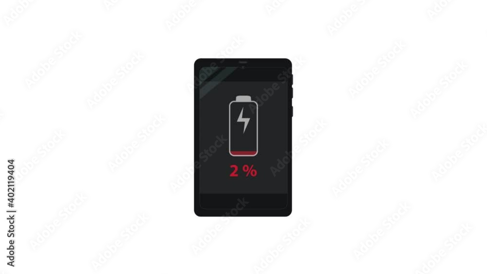 Smarphone low battery need to charge animation Smarphone low battery need to charge animation