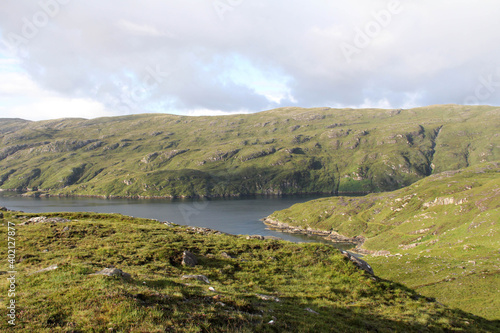 landscape with lake and mountains