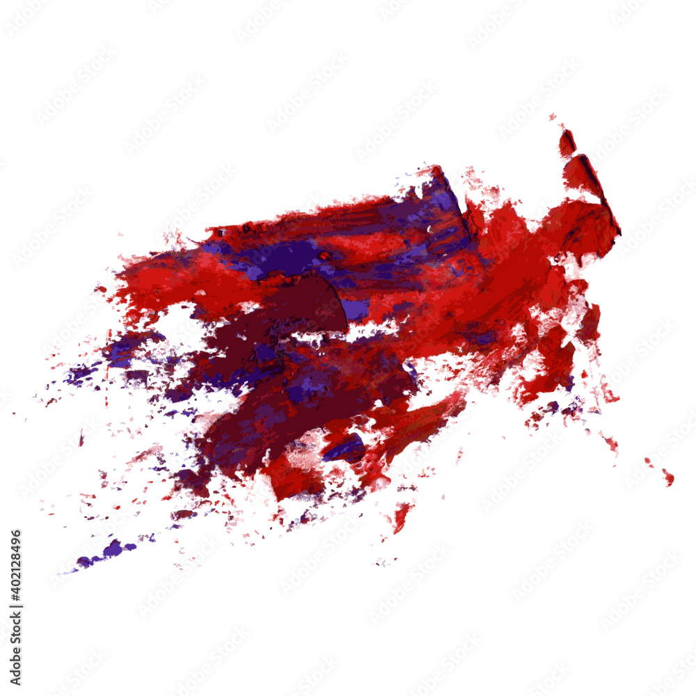 Bright goache pink and blue stain drips. Abstract illustration on a white background Bright goache pink and blue stain drips. Abstract illustration on a white background