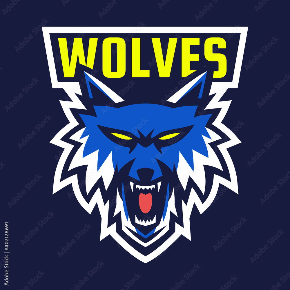 Wolf head mascot logo design vector. Wolf head mascot logo design vector.