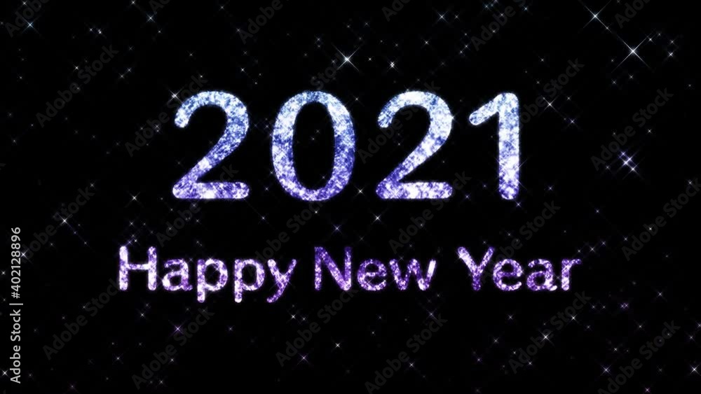 Happy New Year 2021 loop video material Happy New Year 2021 loop video material
