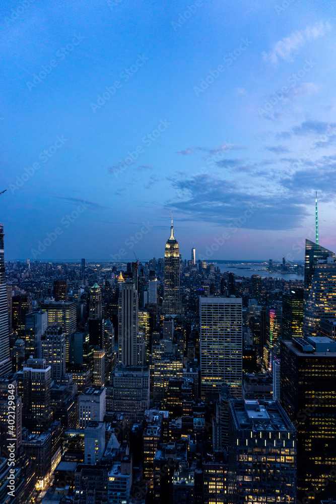 Fototapeta premium Skyline of New york city is One of the best night view in the world.