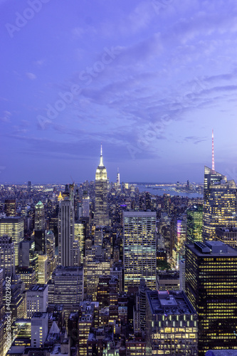 Skyline of New york city is One of the best night view in the world. © sayrhkdsu