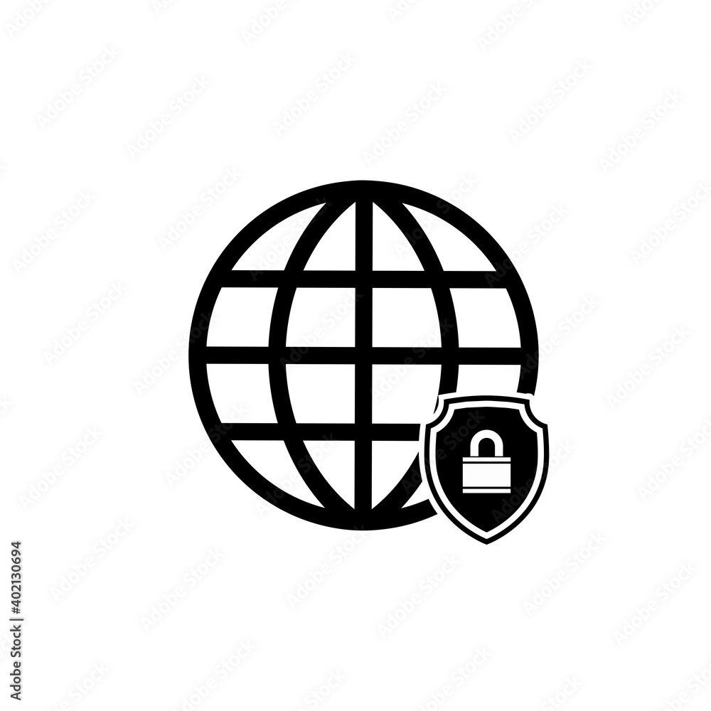 Internet Security icon isolated on white background Internet Security icon isolated on white background