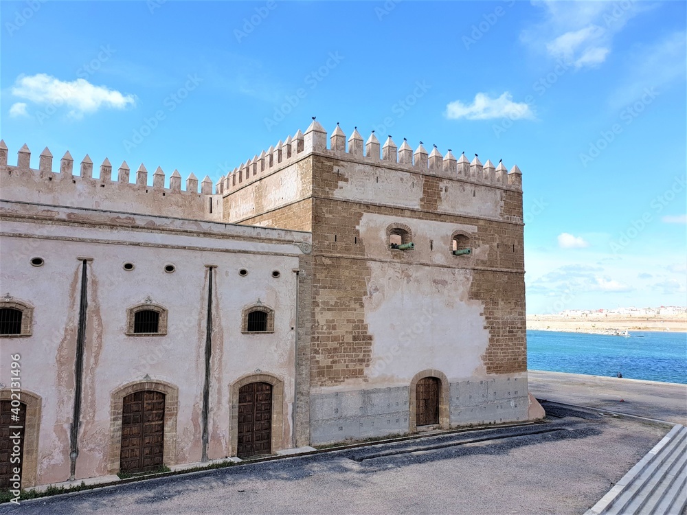 Fototapeta premium Castle in Rabat Morocco by the Sea
