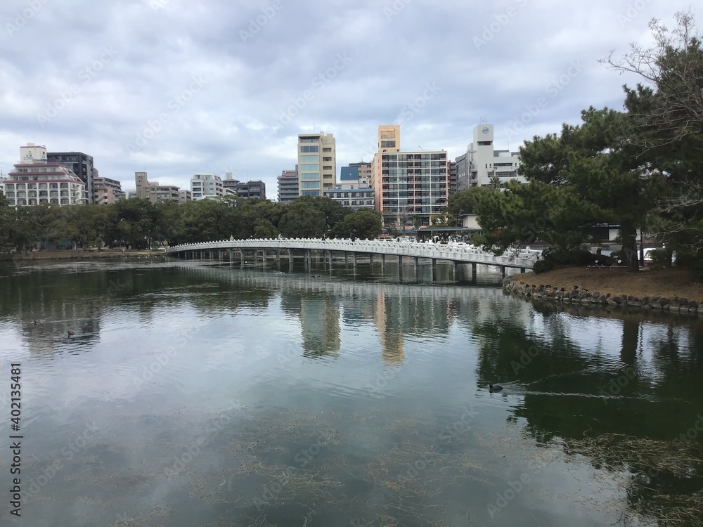 Scenery of Ohori Park in Fukuoka