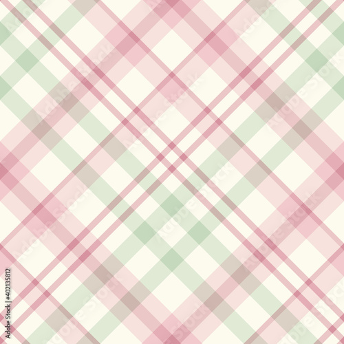 Seamless pattern in stylish pink and green colors for plaid, fabric, textile, clothes, tablecloth and other things. Vector image. 2