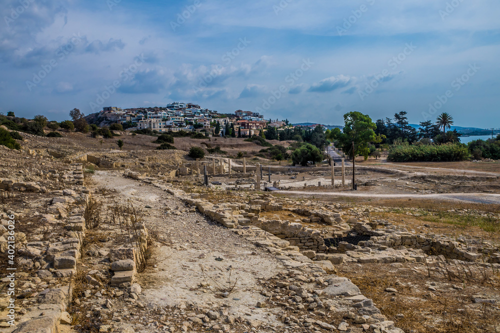 Amathus archeological site on Cyprus. Ancient city of Amathous photpgraphed in September 2017