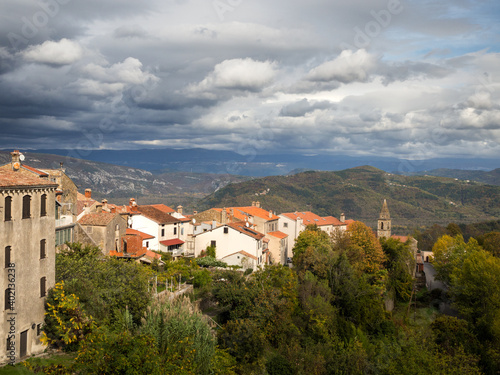 View of Motovun in istria Croatia