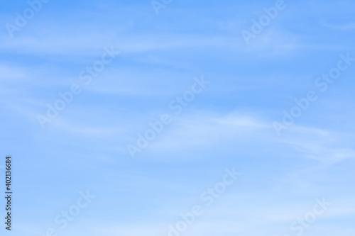 Canvas Print Blue sky background and white clouds soft focus, and copy space