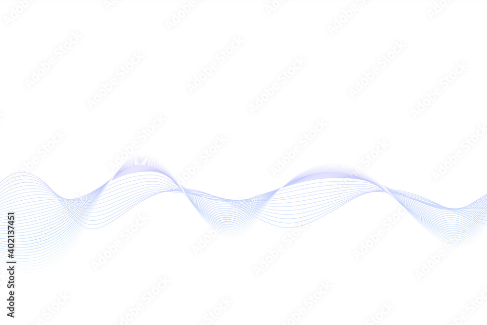 Fototapeta premium Abstract_wave_lines_white_background