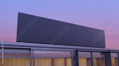 Εκτύπωση καμβά Blank signboard mock up