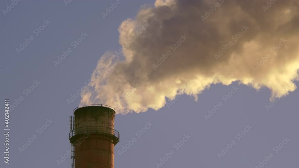 Chemical emissions from the chimney of the plant. The work of the factory. Pollution of the atmosphere and the environment. Ecology Chemical emissions from the chimney of the plant. The work of the factory. Pollution of the atmosphere and the environment. Ecology