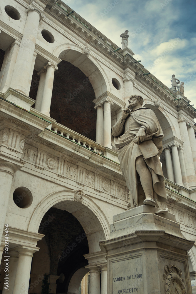 old building with statue