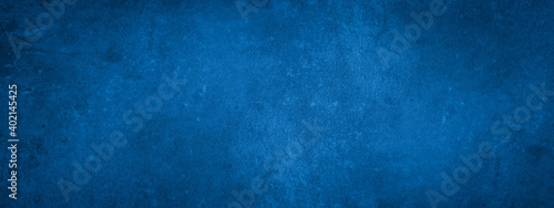 Dark blue abstract stone concrete paper texture background banner panorama wi...