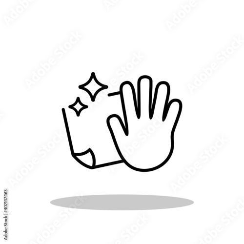 Cleaning with rag icon in flat style. Cleaning service symbol for your web site design, logo, app, UI Vector EPS 10.