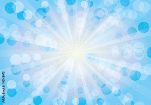 Beautiful blue lens wallpaper. Vector marketing background.